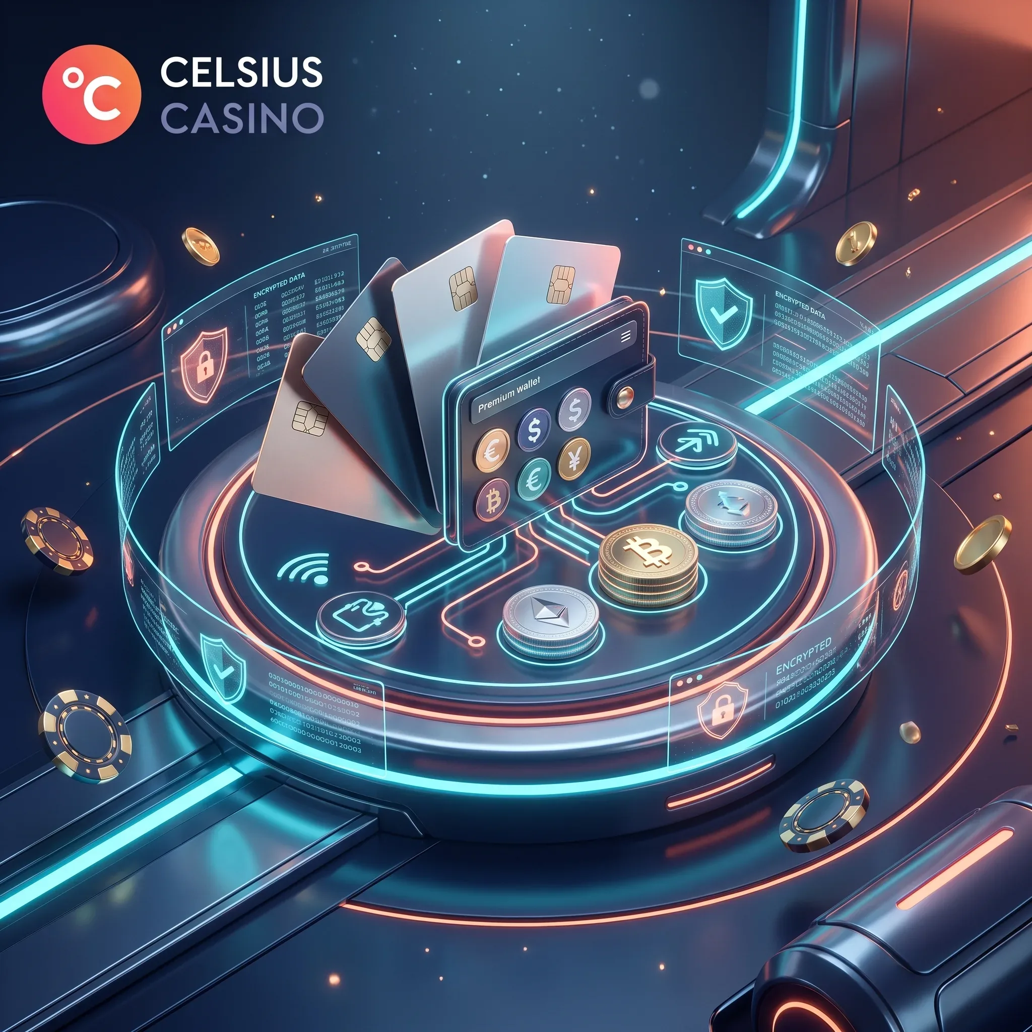 Une illustration des moyens de paiement Celsius Casino
